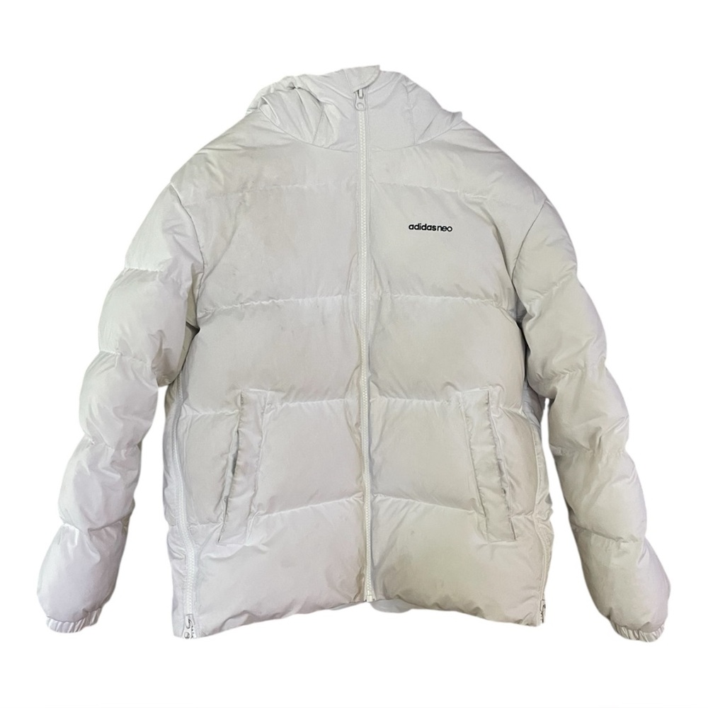 adidas neo women’s Sporty Puffer Jacket  White size : small